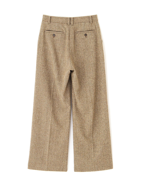チェックツィードセンタークリースパンツ