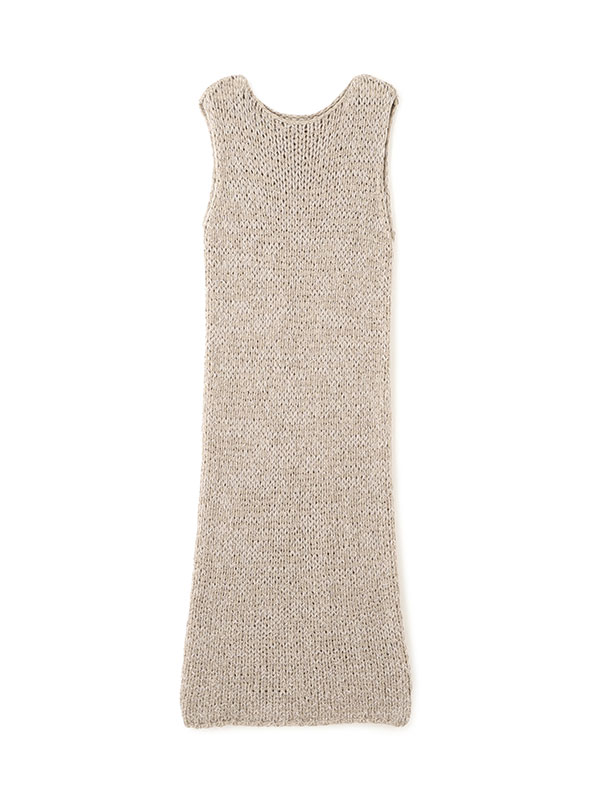 スリーブレスローゲージニットワンピース