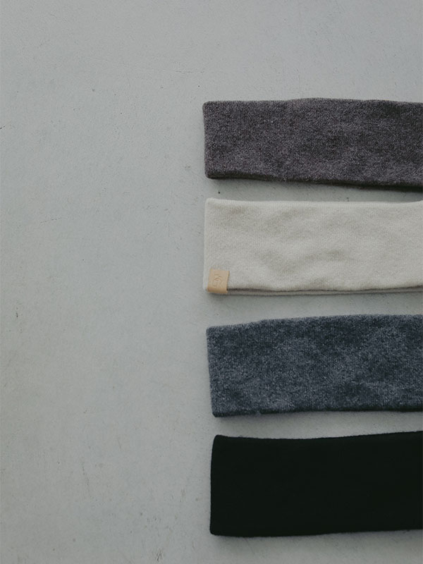 ウールカシミヤニットヘアバンド