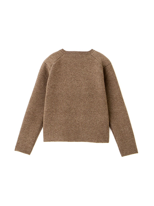 ショルダーパットダブルフェイスニットプルオーバー