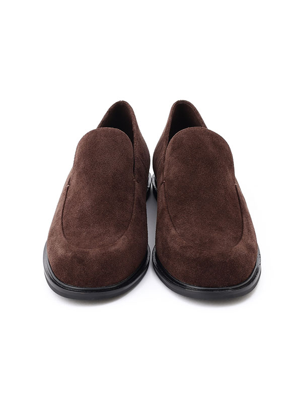 スウェードフラットローファー