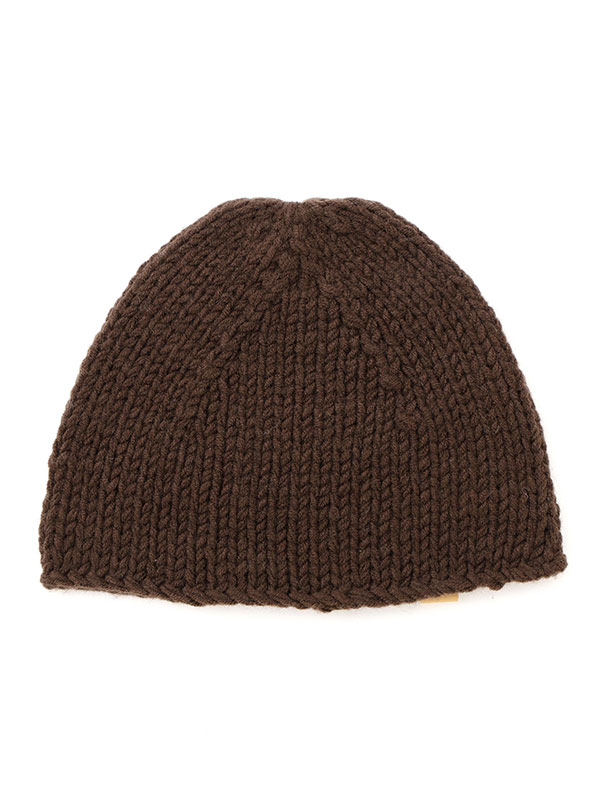 バルキーヤーンハンドニットキャップ