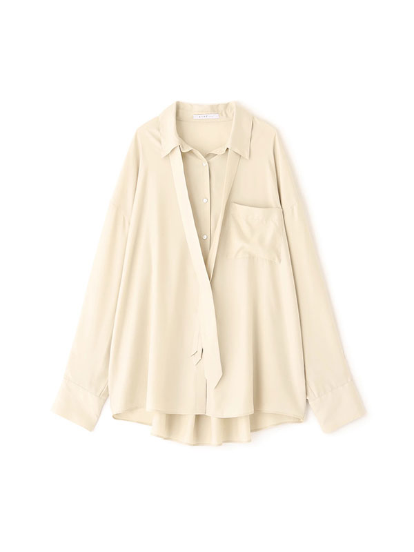 キュプラネクタイオーバーサイズシャツ