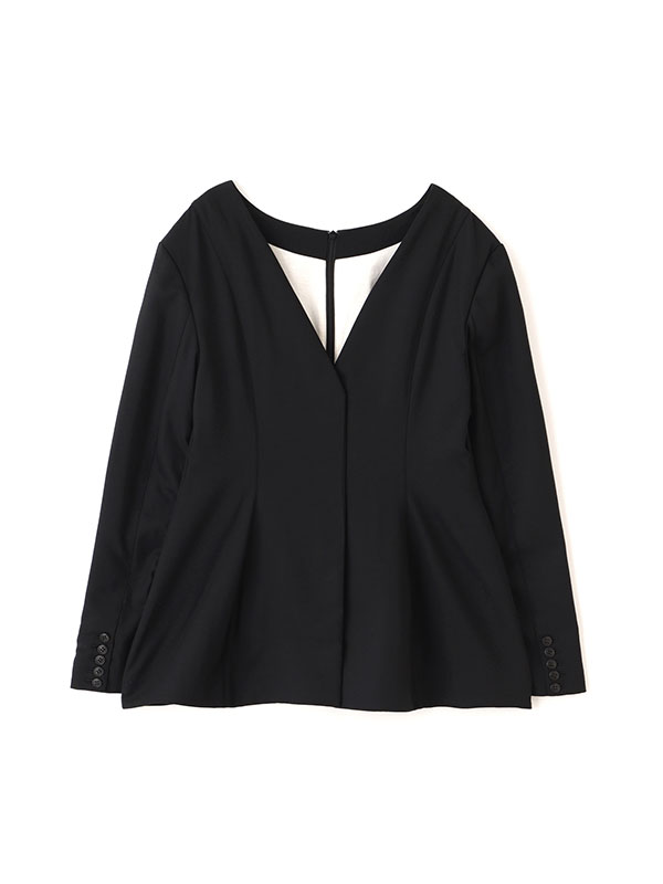 フロントファスナーウエストシェイプトップス