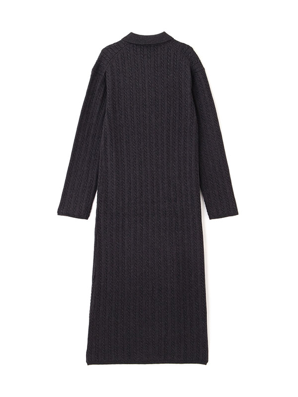 ナローケーブルニットワンピース