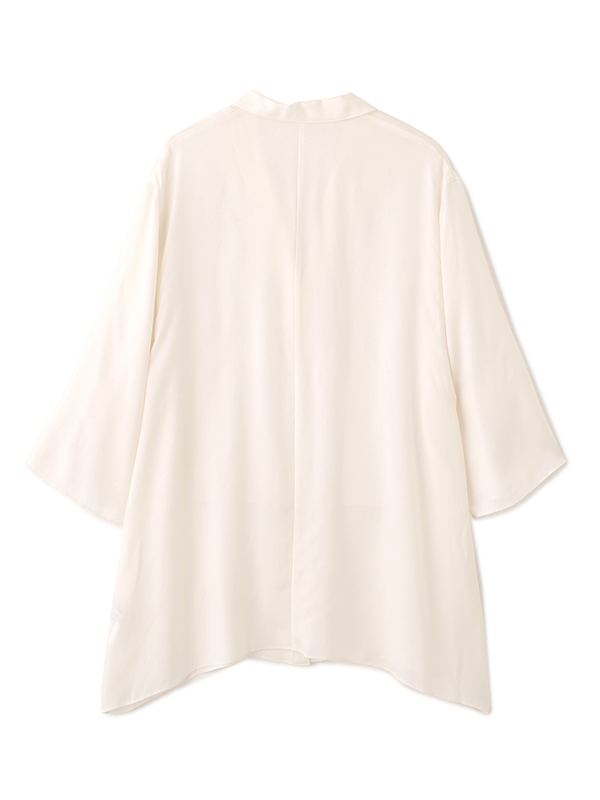 オープンネックキュプラシャツ