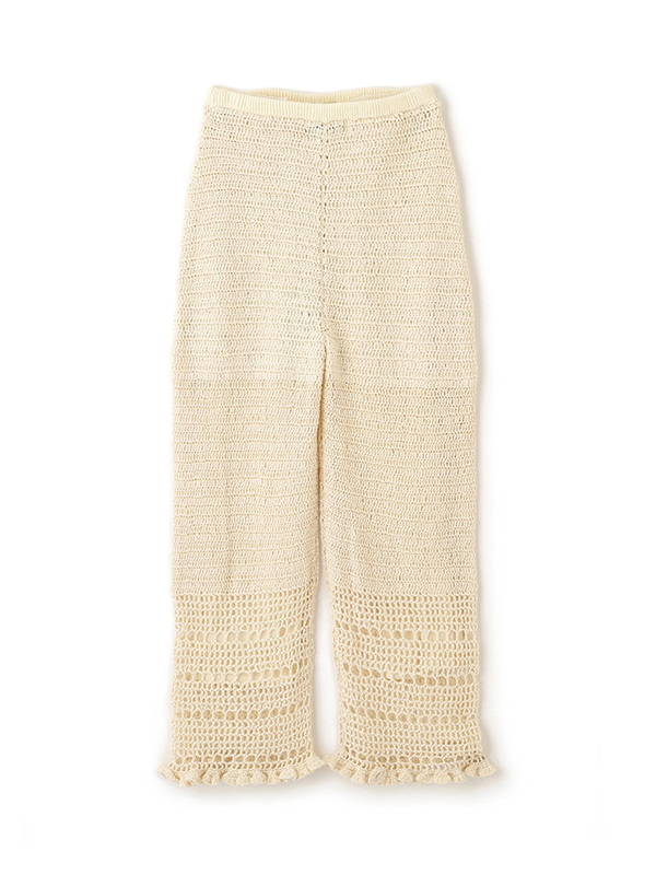 クロシェニットパンツ