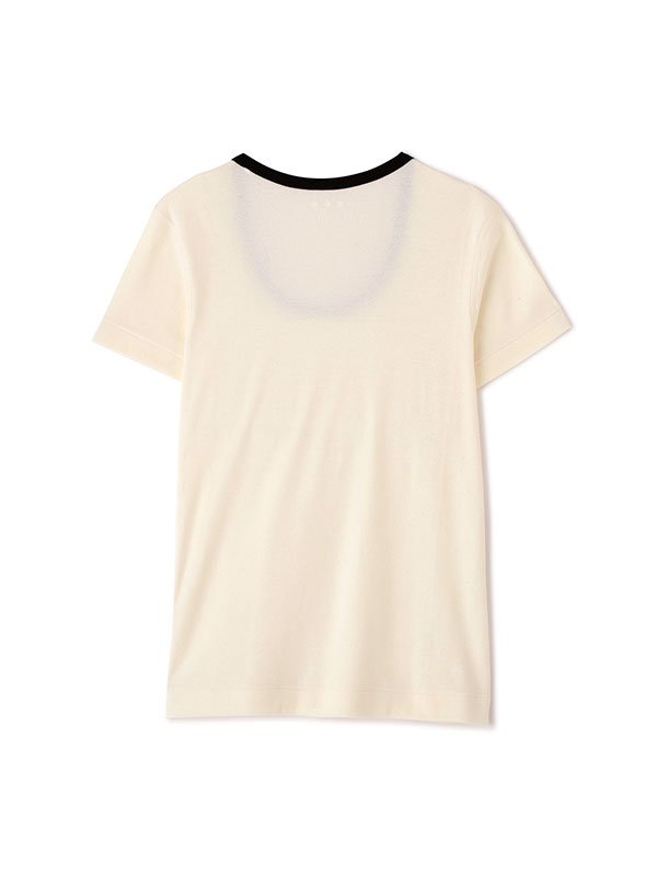 three dotsオーガニックコットンリンガーTee