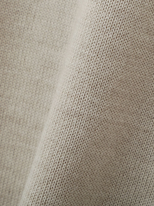 ウールラウンドネックIラインニットワンピース