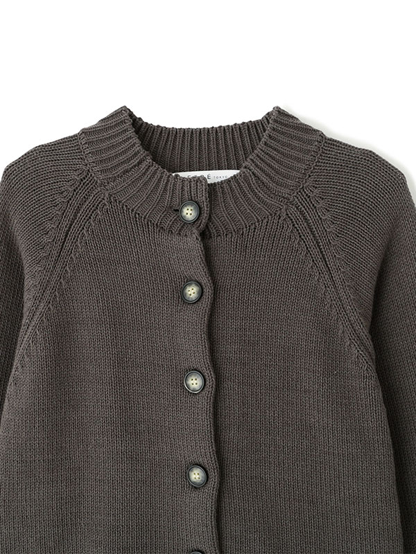 ハイネックコンパクトニットカーディガン