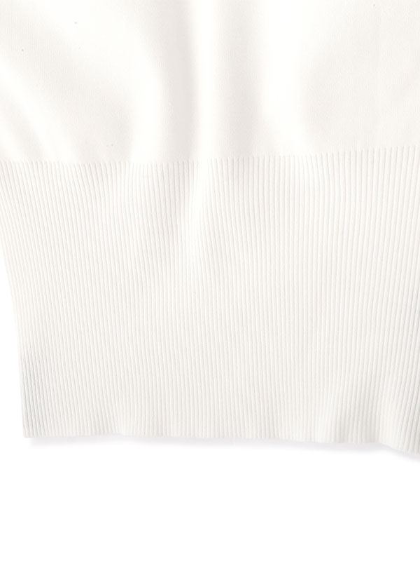 【新品】ETRE TOKYO デザインネックニットプルオーバー　ホワイト デザインネックニットプルオーバー(F WHITE): トップス │ ETRE
