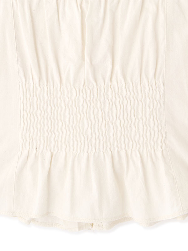 etre tokyoシルクキャミソール コットンシルクギャザーキャミソール(F OFF WHITE): トップス