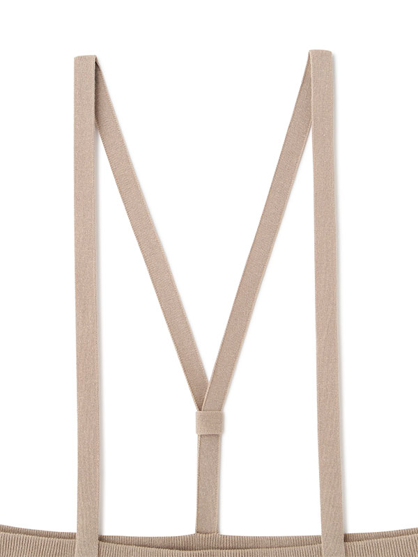 コットンリネンニットサスパンツ