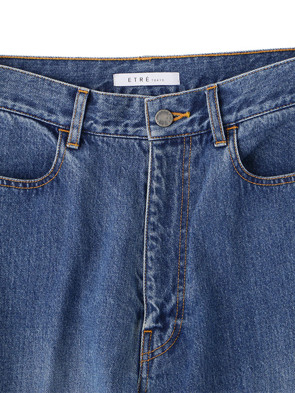 ウエストコードセンタークリースデニム