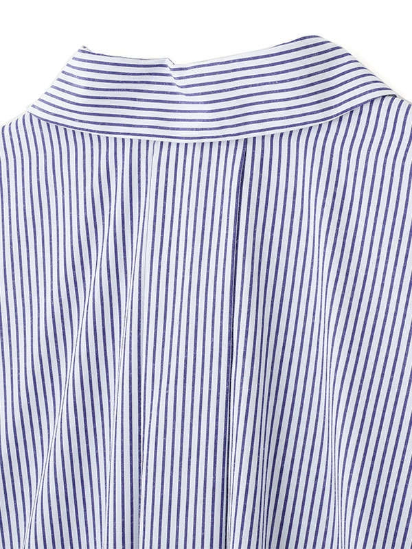ETRE TOKYO サイドスリットストライプシャツ　NAVY 新品未使用タグ付 サイドスリットストライプシャツ(F NAVY): トップス │ ETRE