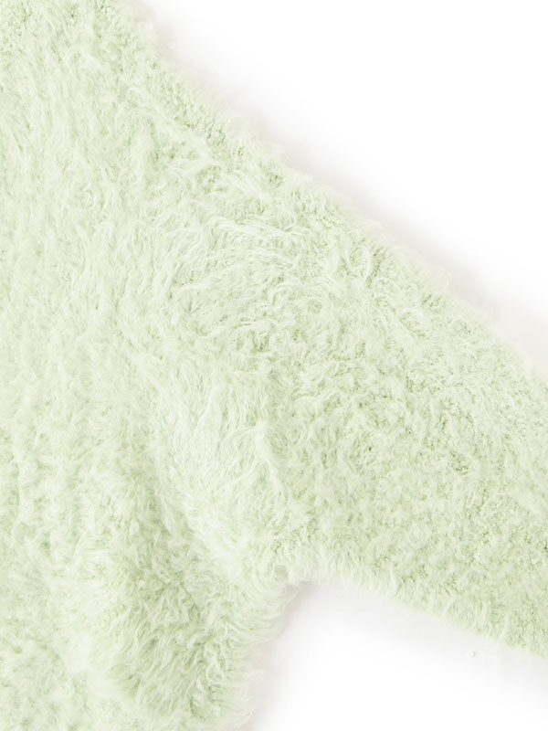 SANTEヘアリーシルクＶネックニットプルオーバー