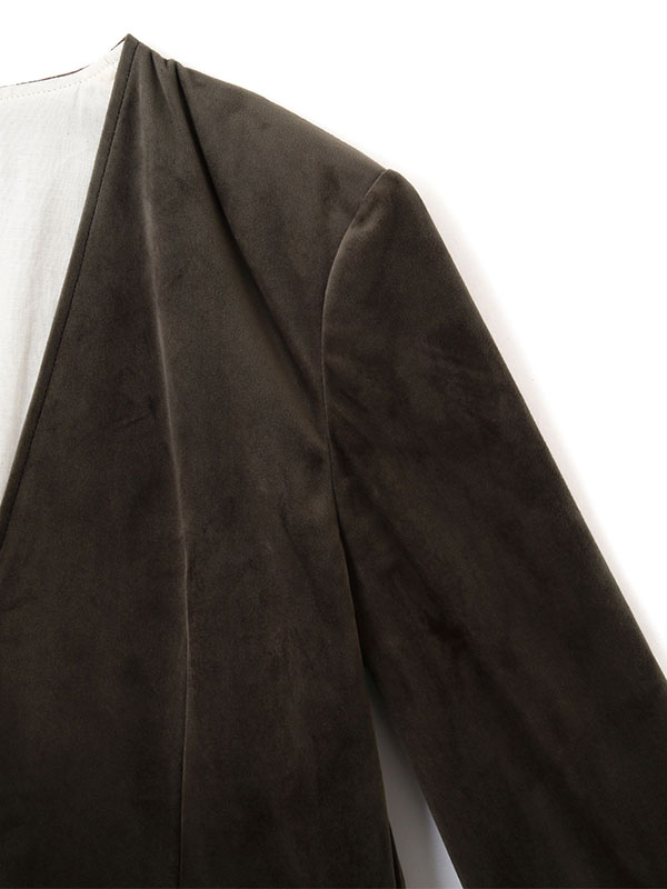 プランジングベロアワンピース