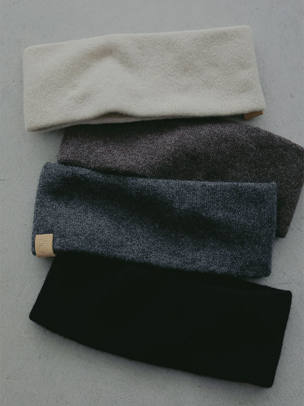 ウールカシミヤニットヘアバンド