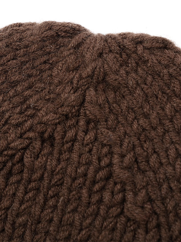 バルキーヤーンハンドニットキャップ