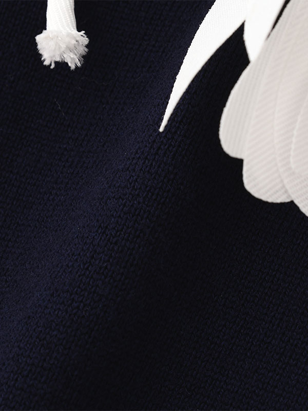 SANTEフラワーモチーフＶネックニットカーディガン