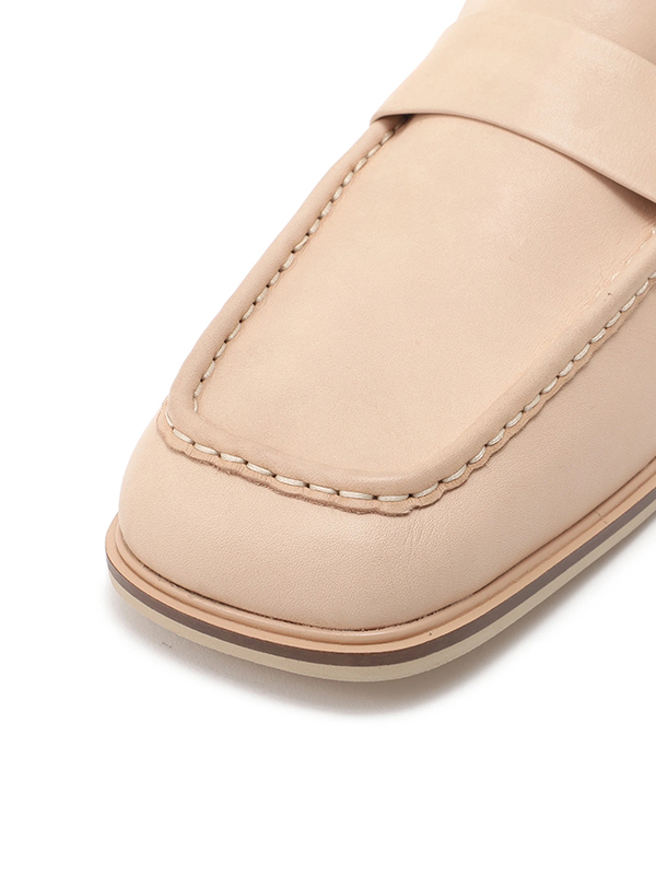 ソフトレザースクエアローファー