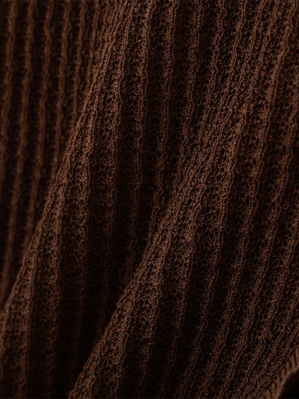 Vネックメローシアーカーディガン