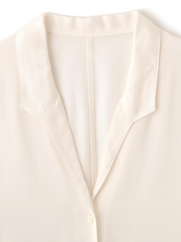 オープンネックキュプラシャツ