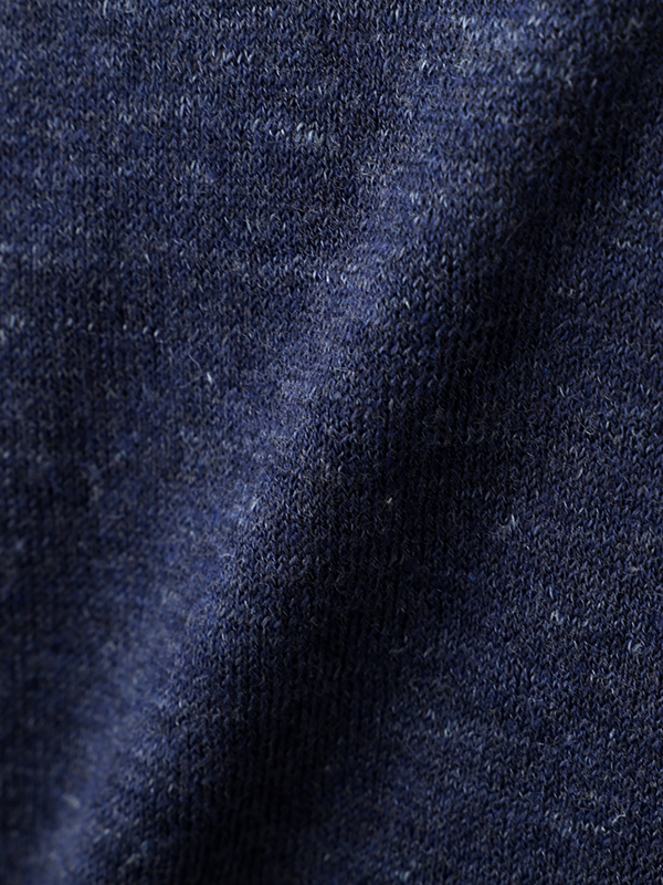 コットンリネンハイゲージネックニットプルオーバー