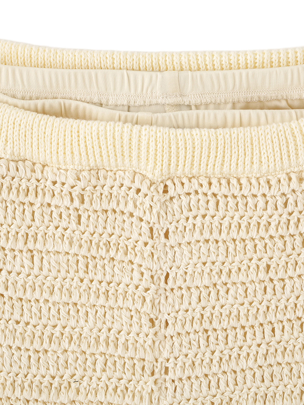 クロシェニットパンツ