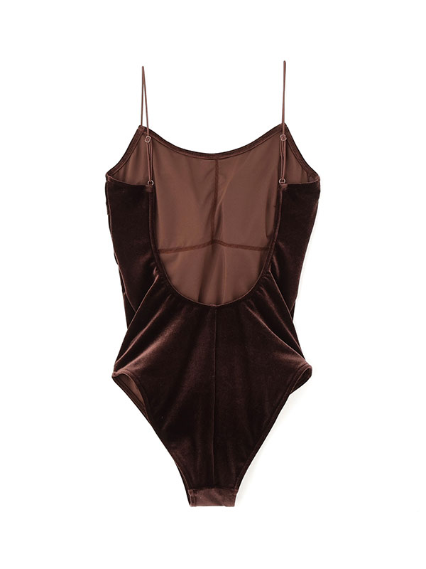 ナローストラップベロアスウィムウェア