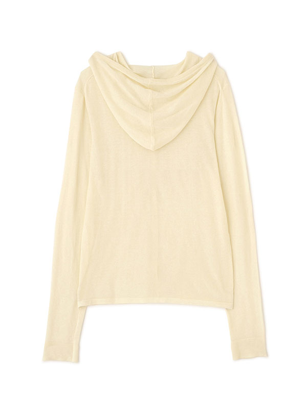 シアーニットフードカーディガン