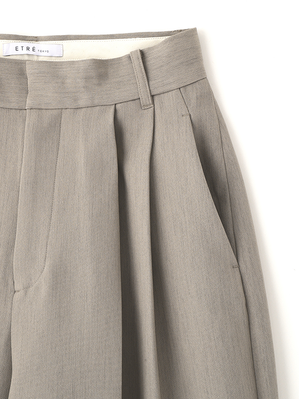 ダブルクロスハイウエストタックパンツ