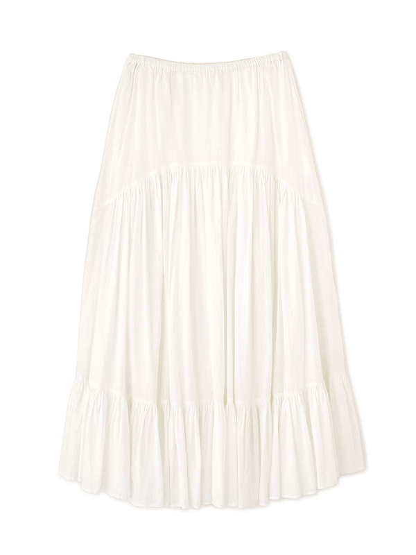 エアリーコットンガーメントダイボリュームスカート