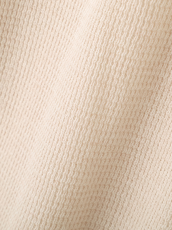 シアーワッフルヘンリーネックプルオーバー