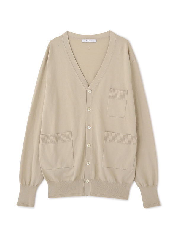アウトポケットVネックニットカーディガン