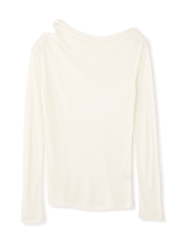 デザインネックシアープルオーバー