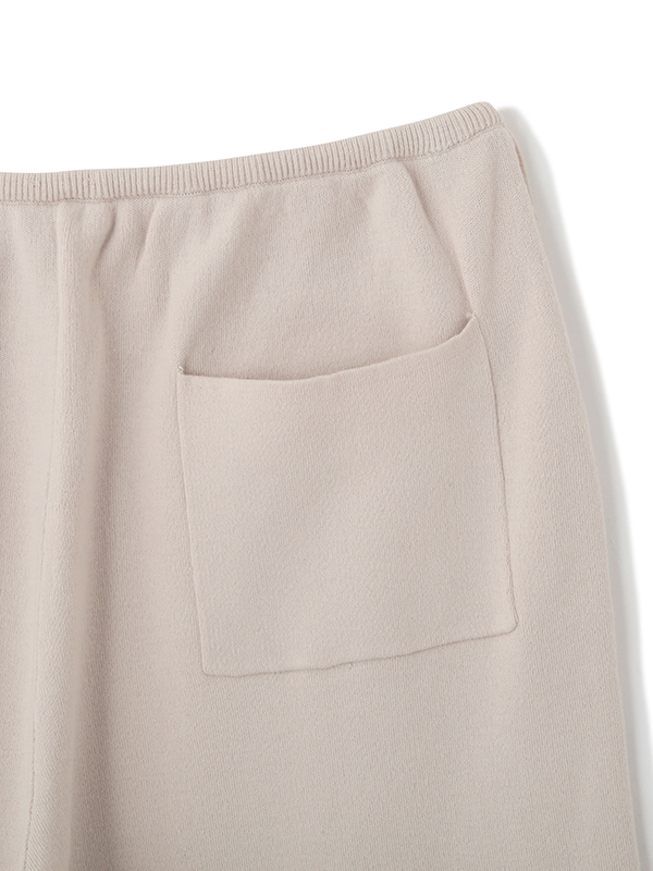 コットンシルクスムースニットパンツ(S IVORY): ボトムス コットンシルクスムースニットパンツ(S IVORY): ボトムス
