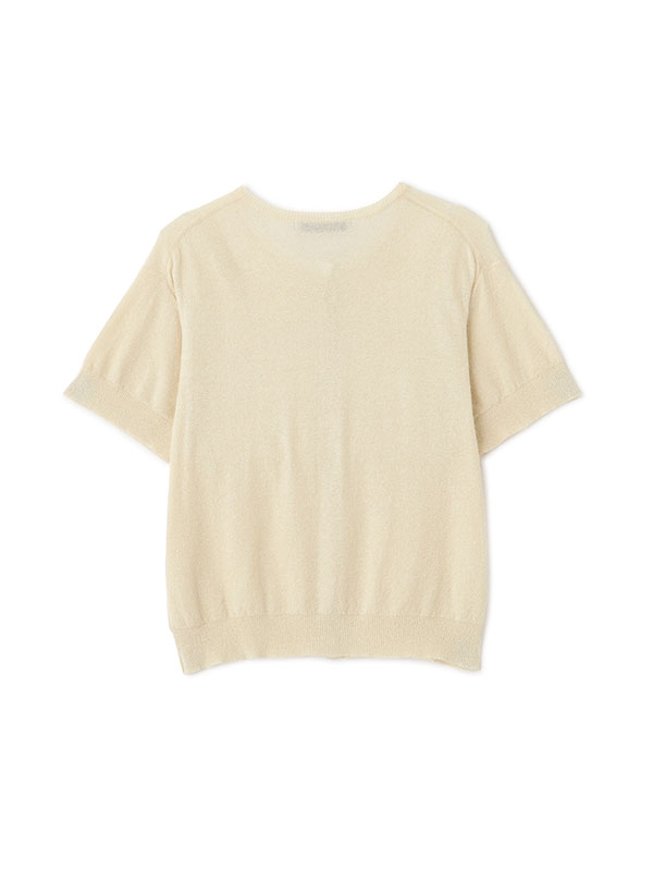 ハーフスリーブブークレニットカーディガン