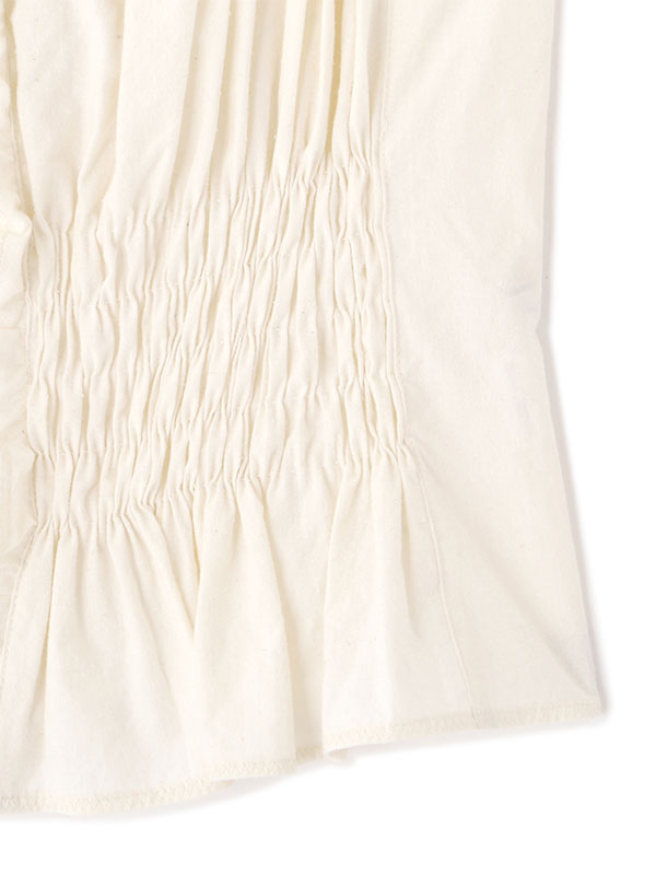 コットンシルクギャザーキャミソール(F OFF WHITE): トップス