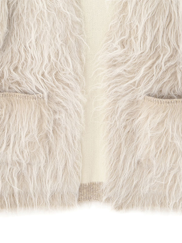 ダブルフェイスヘアリーニットカーディガン