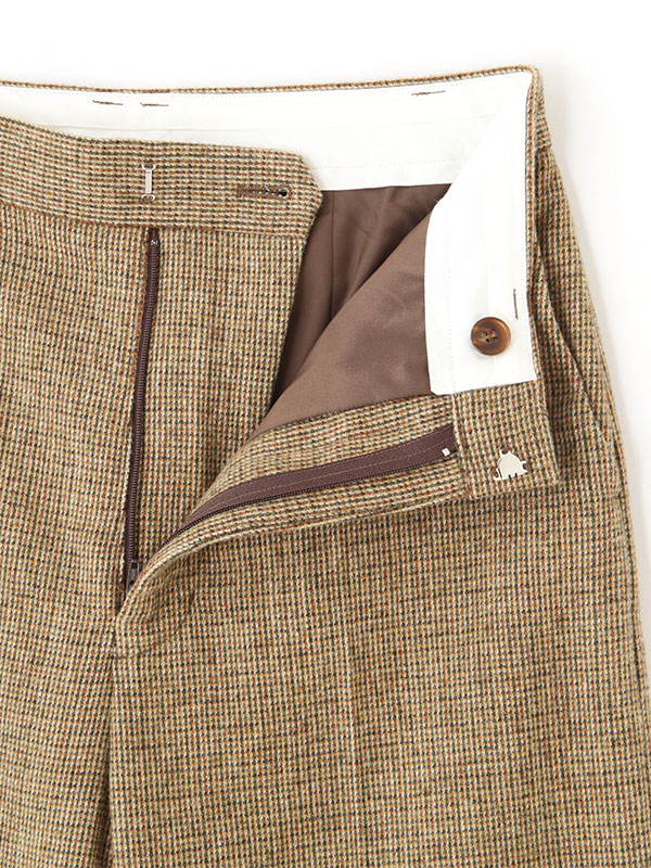 チェックツィードセンタークリースパンツ