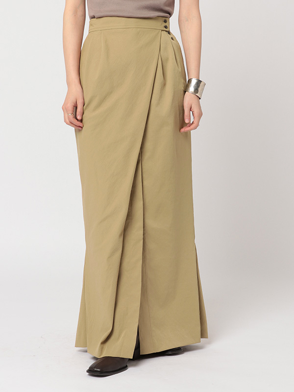 ETRE TOKYO ボンディングラップスカート　S デザインラップロングスカート(S BEIGE): ボトムス │ ETRE