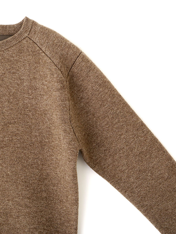 ショルダーパットダブルフェイスニットプルオーバー