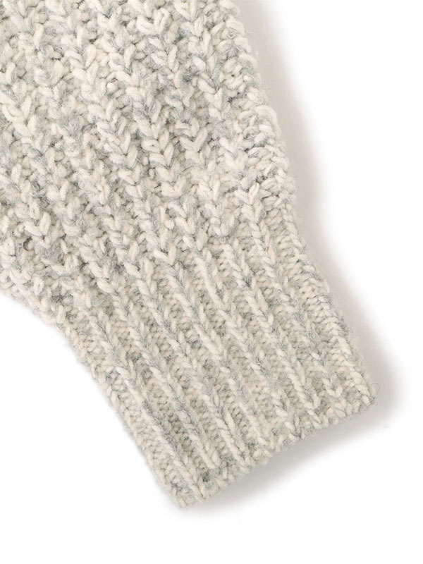 ブークレモールヤーンハイネックニットプルオーバー