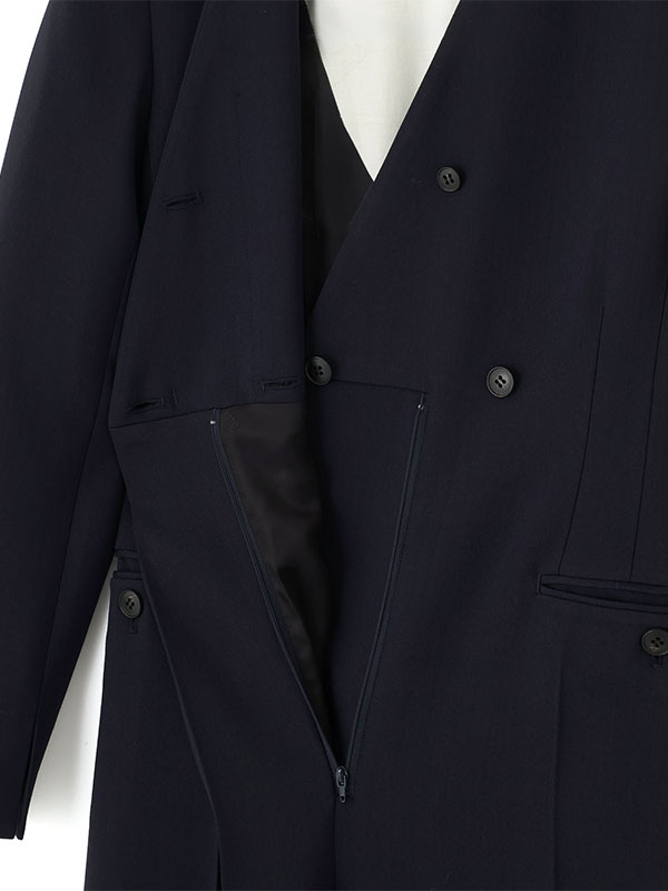 SANTEテーラードノーカラーオールインワン