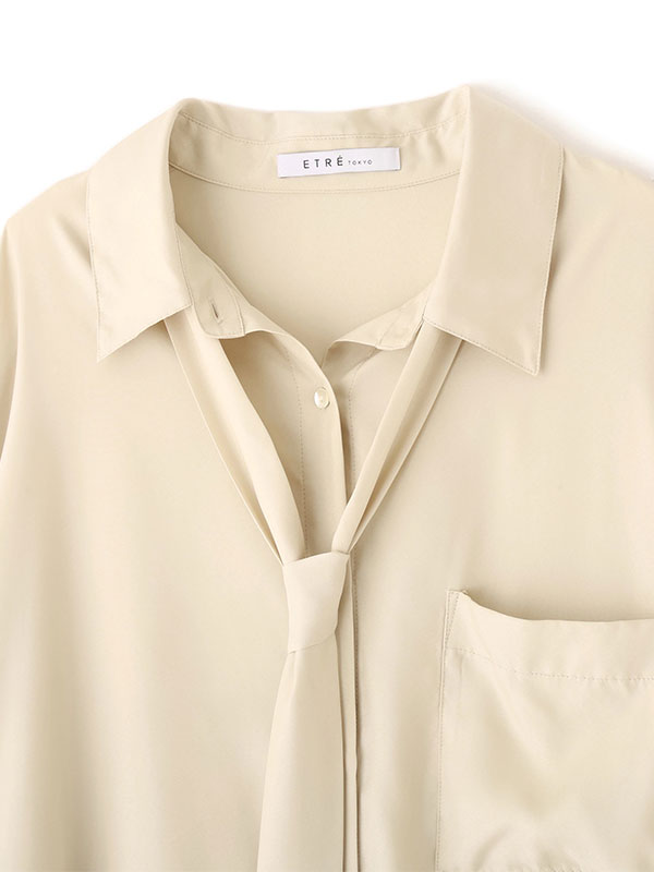 キュプラネクタイオーバーサイズシャツ