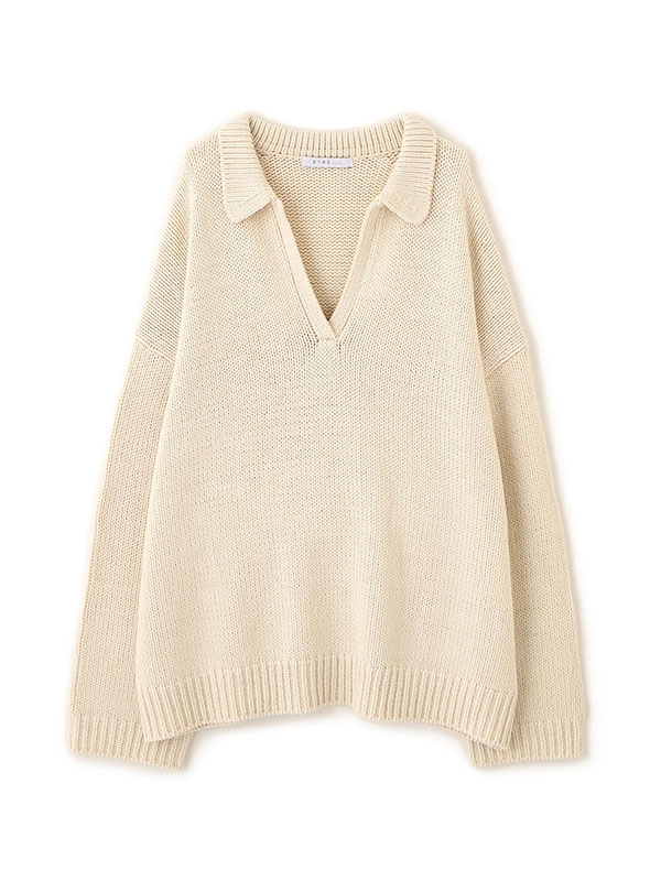 オーバーサイズスキッパーニットプルオーバー