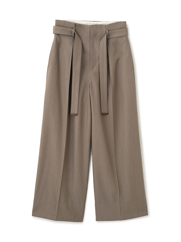 ベルテッドタックワイドパンツ