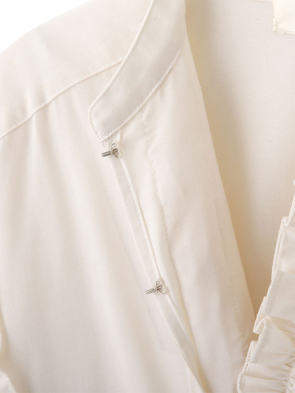 SANTEスタンドカラーフリルトップス(F WHITE): トップス │ ETRE