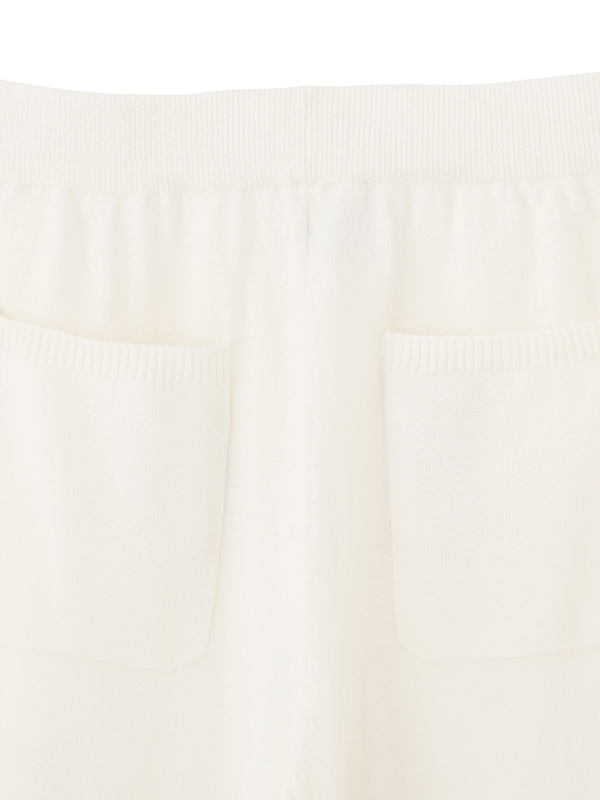 リリヤーンハイゲージニットパンツ(S OFF WHITE): ボトムス